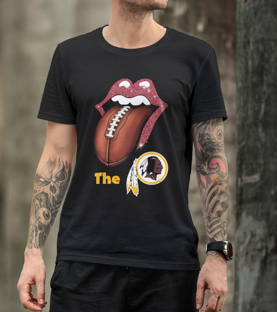 The Redskins Lips Football T-Shirt