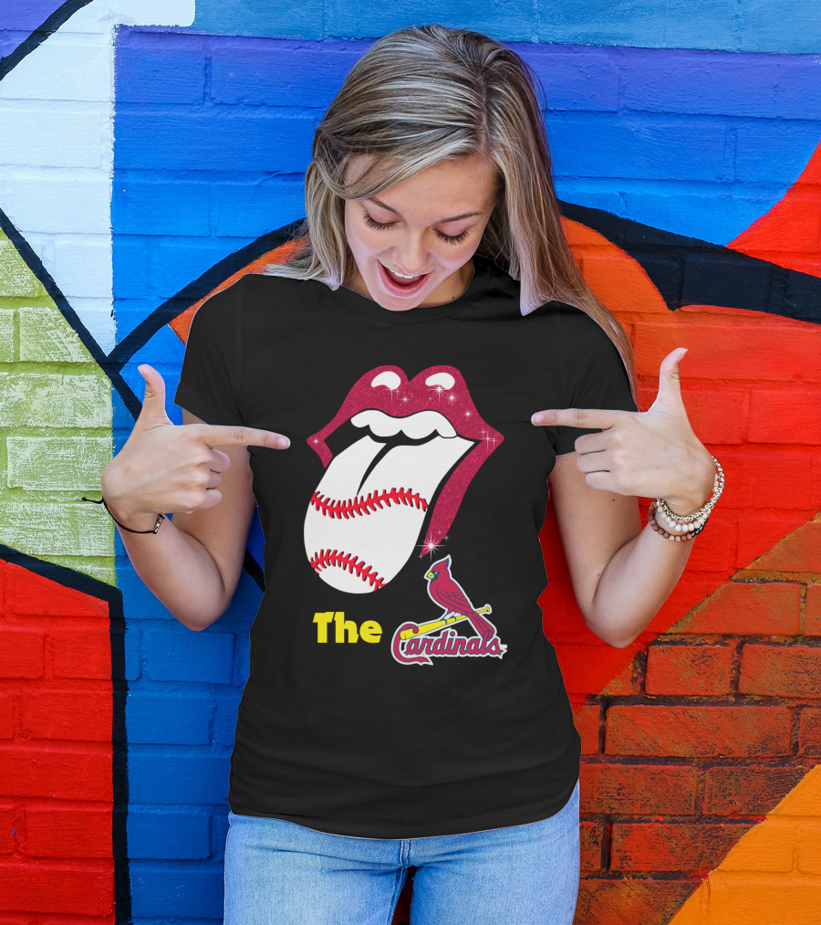 The Cardinals Baseball Tongue Lips T-Shirt