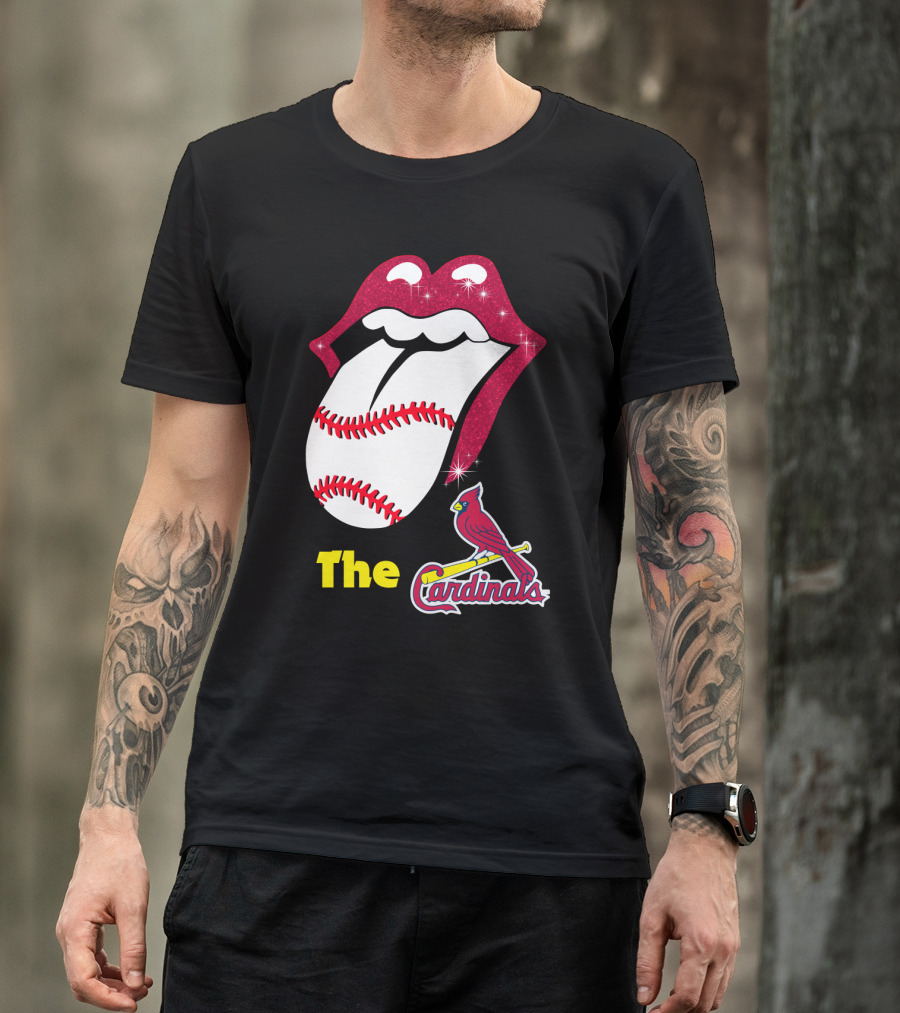 The Cardinals Baseball Tongue Lips T-Shirt
