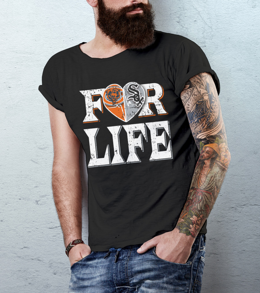 For Life Bears White Sox T-Shirt