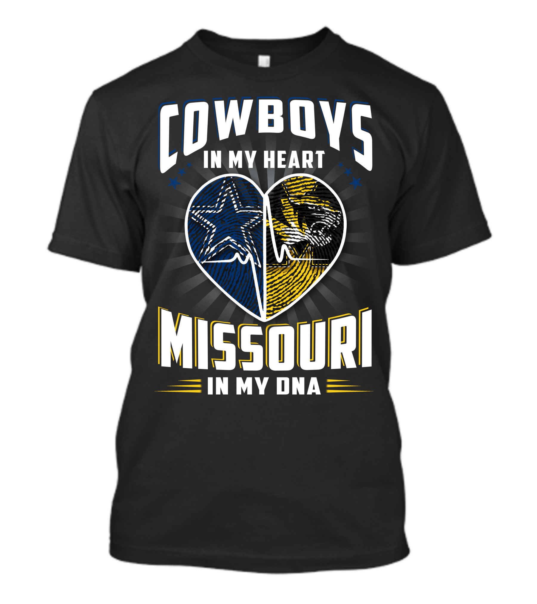 Cowboys In My Heart Missouri In My Dna T-Shirt