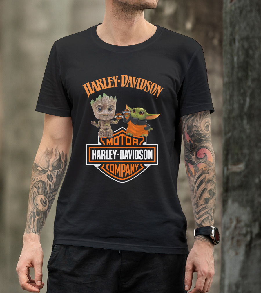Harley Davidson Motor Company Groot Yoda Duo T-Shirt