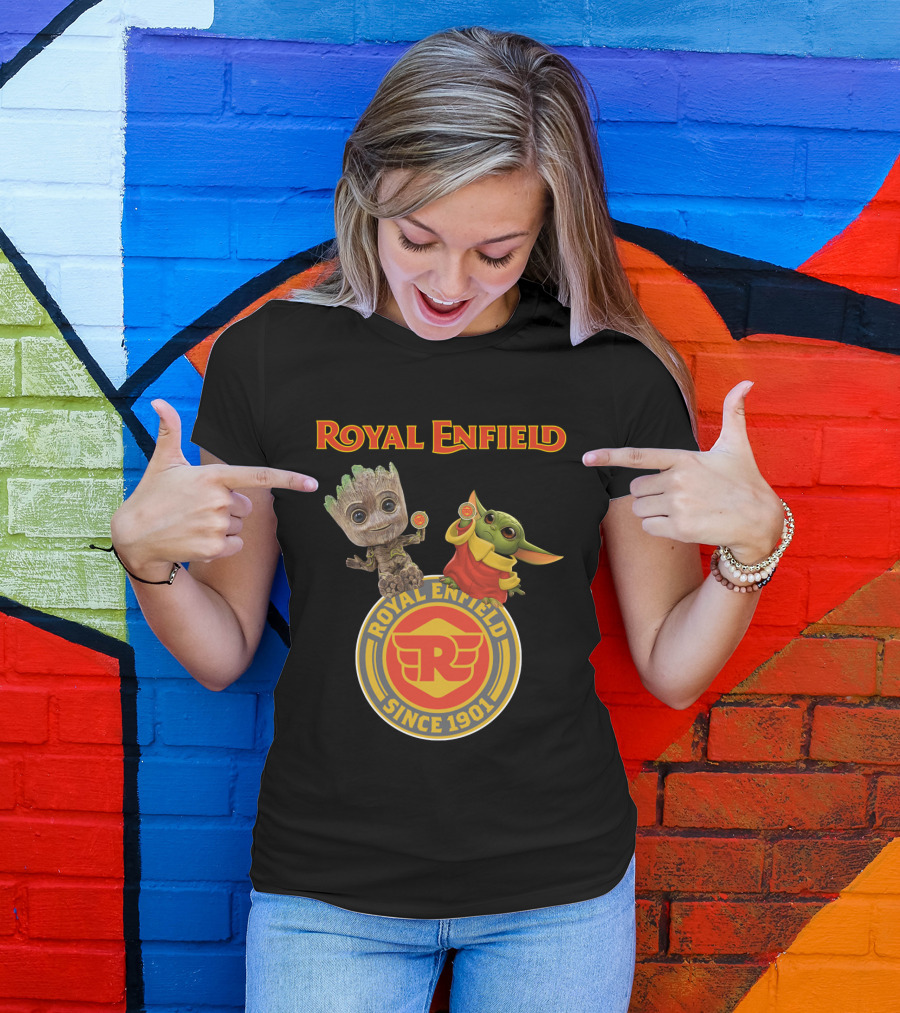 Royal Enfield Since 1901 Groot Yoda T-Shirt