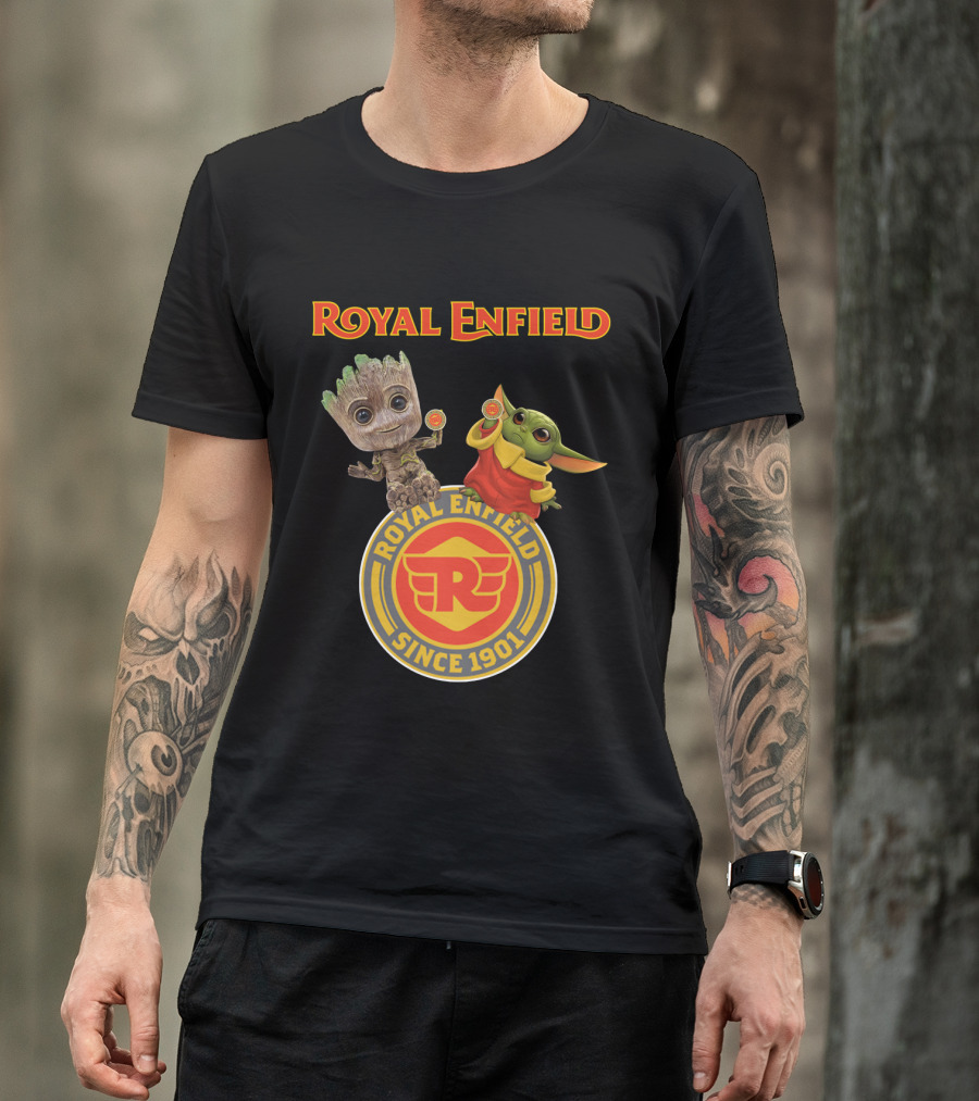 Royal Enfield Since 1901 Groot Yoda T-Shirt