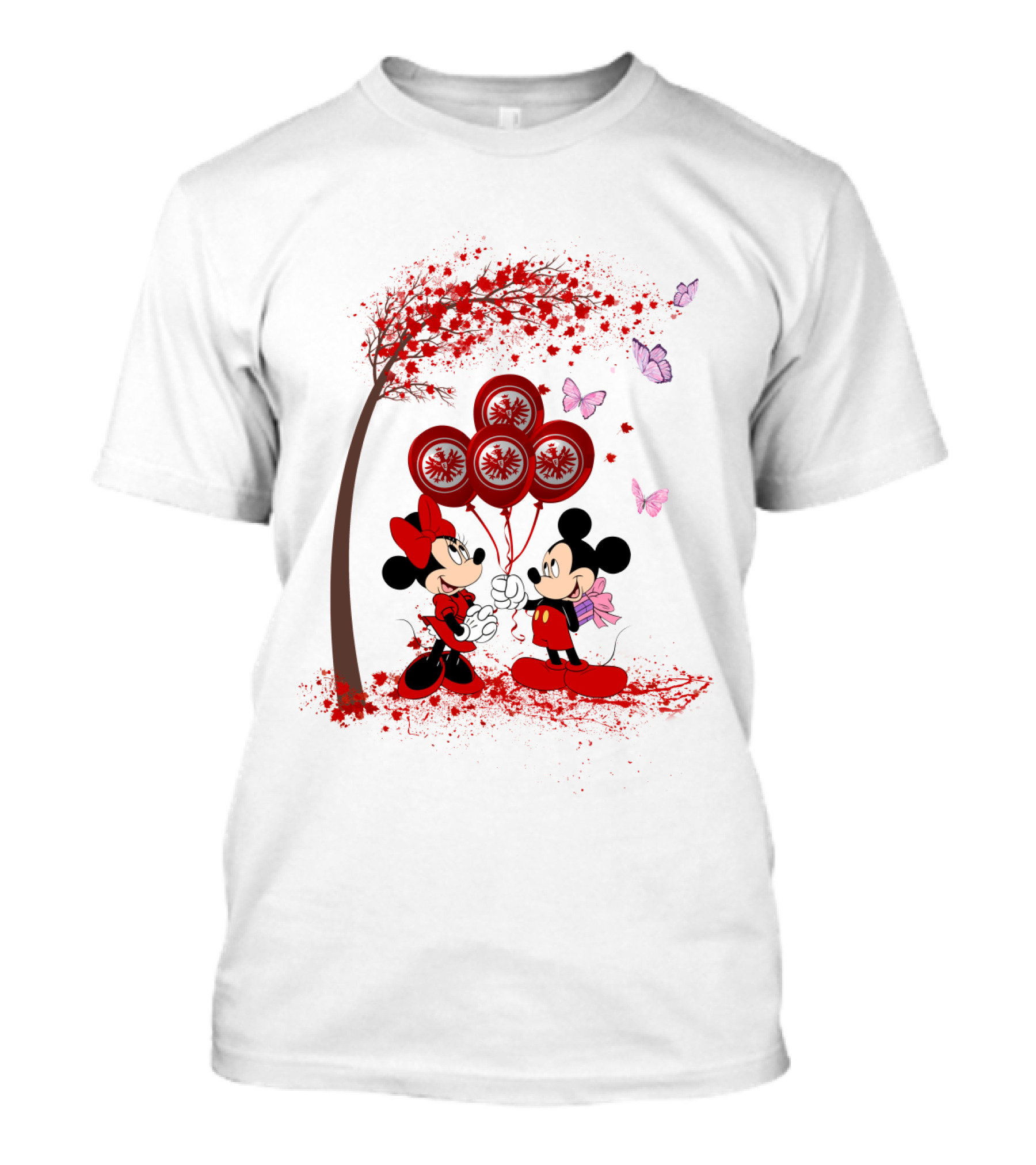 DH 29 Bundesliga Eintracht Frankfurt Disney Mouse Characters Balloons Fantasy T-Shirt
