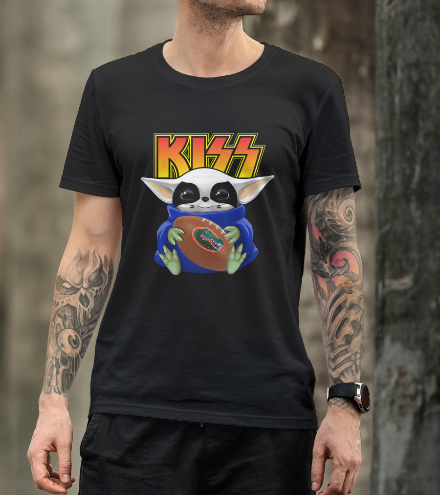 KISS Eric Singer Baby Yoda Florida Gators Football T-Shirt