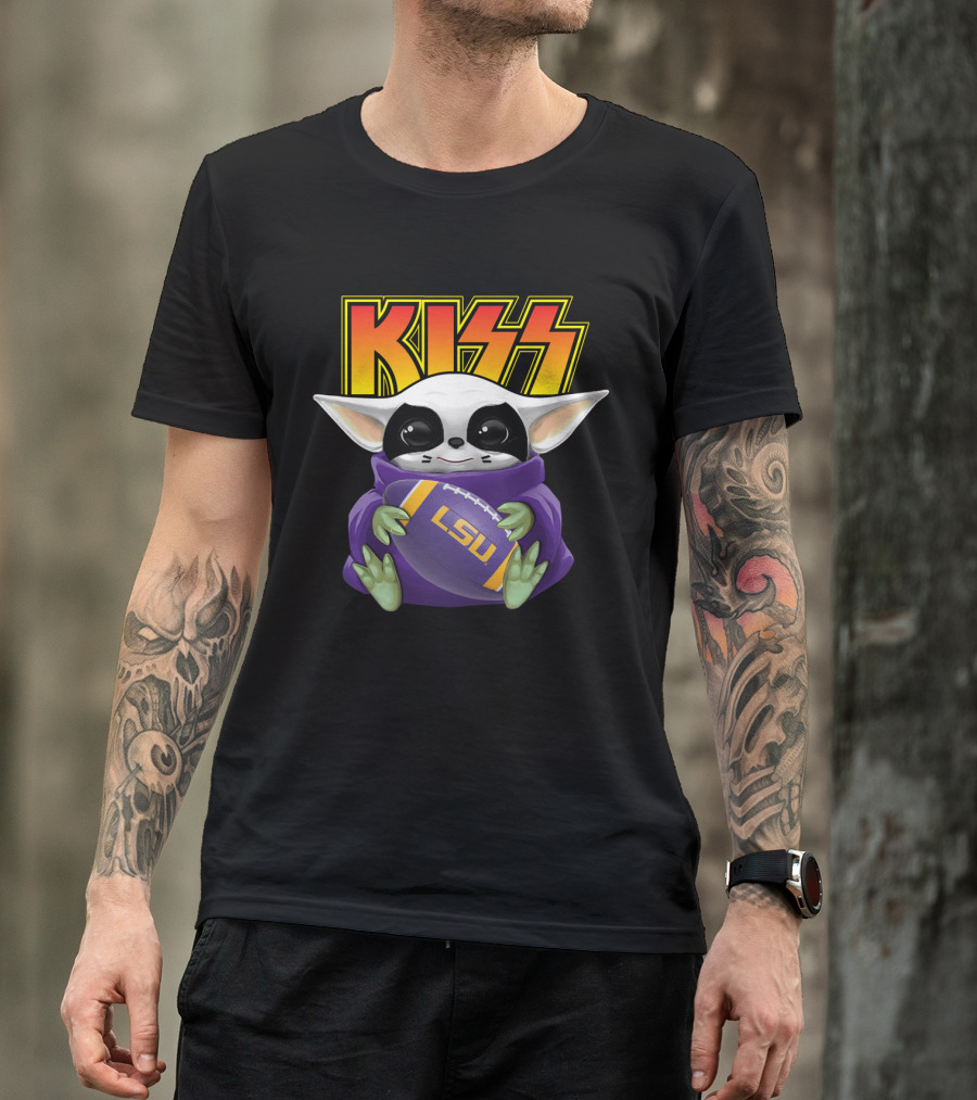 Kiss Baby Jabba Lsu Football Fan Iconic Style T-Shirt