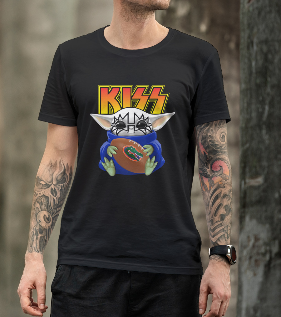 KISS Tommy Thayer Baby Yoda Florida Gators Football Fan T-Shirt