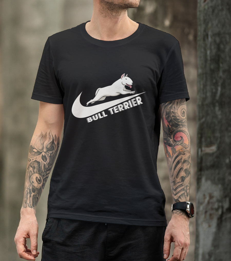 Bull Terrier Nike Swoosh Logo T-Shirt