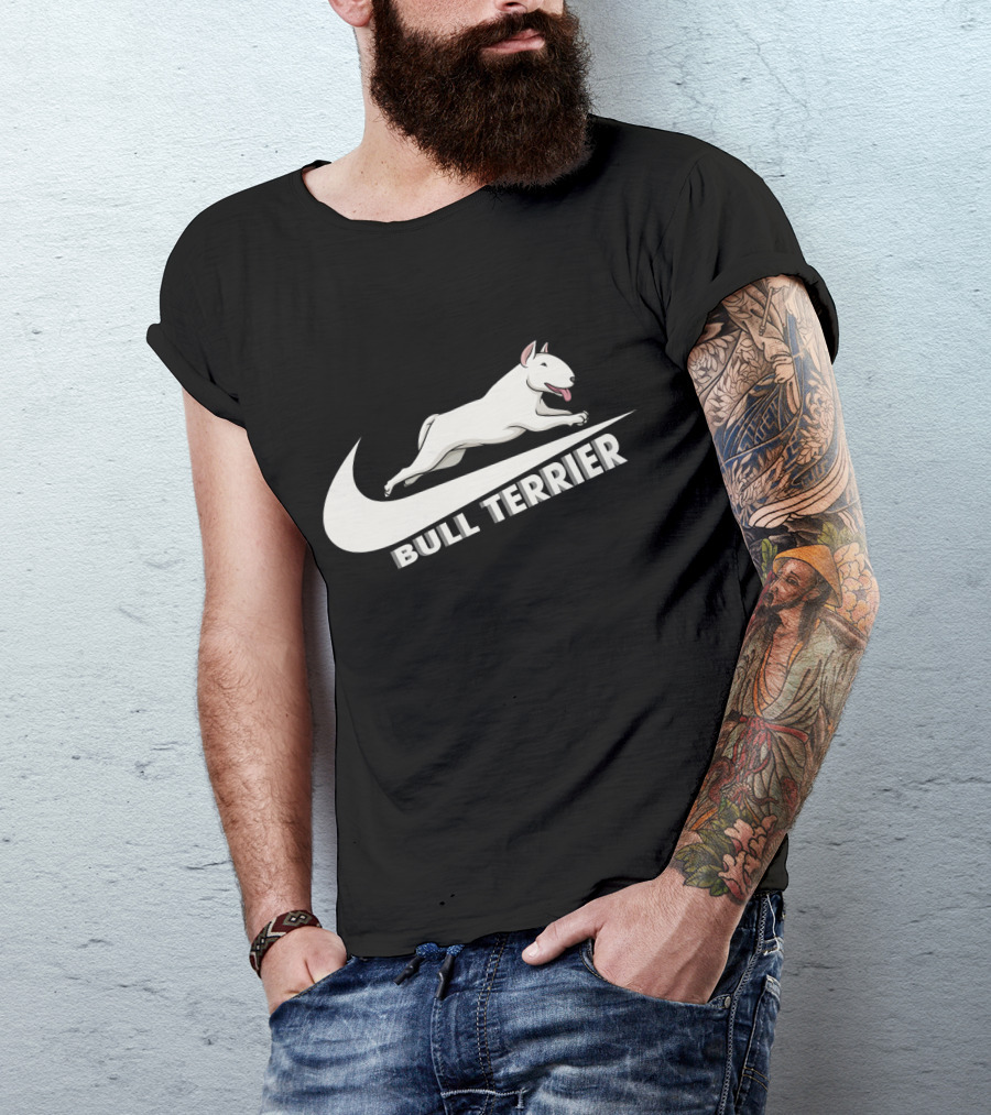 Bull Terrier Nike Swoosh Logo T-Shirt