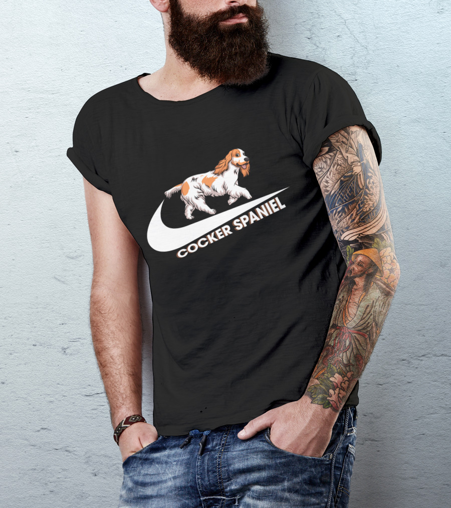 Cocker Spaniel Nike Swoosh Iconic Theme T-Shirt