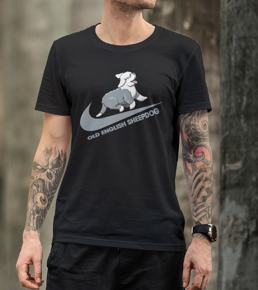 Old English Sheepdog Nike Swoosh T-Shirt