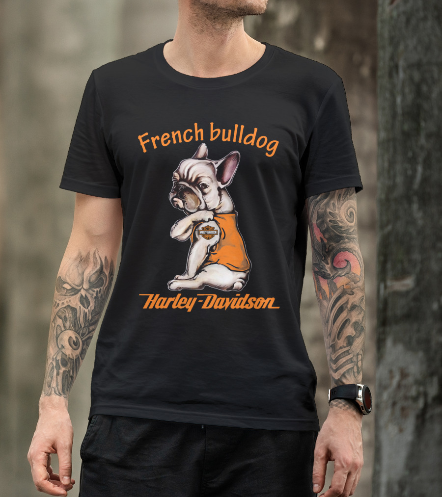 French Bulldog Harley Davidson Motorcycle T-Shirt