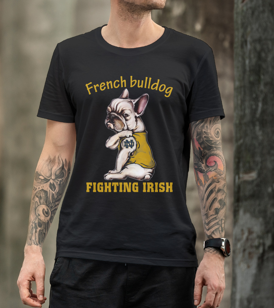 French Bulldog Notre Dame Fighting Irish Nd T-Shirt
