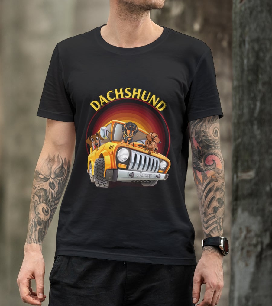 Dachshund Jeep Adventure T-Shirt