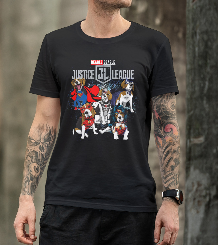 Beagle Justice League Jl 55 Comic Heroes T-Shirt