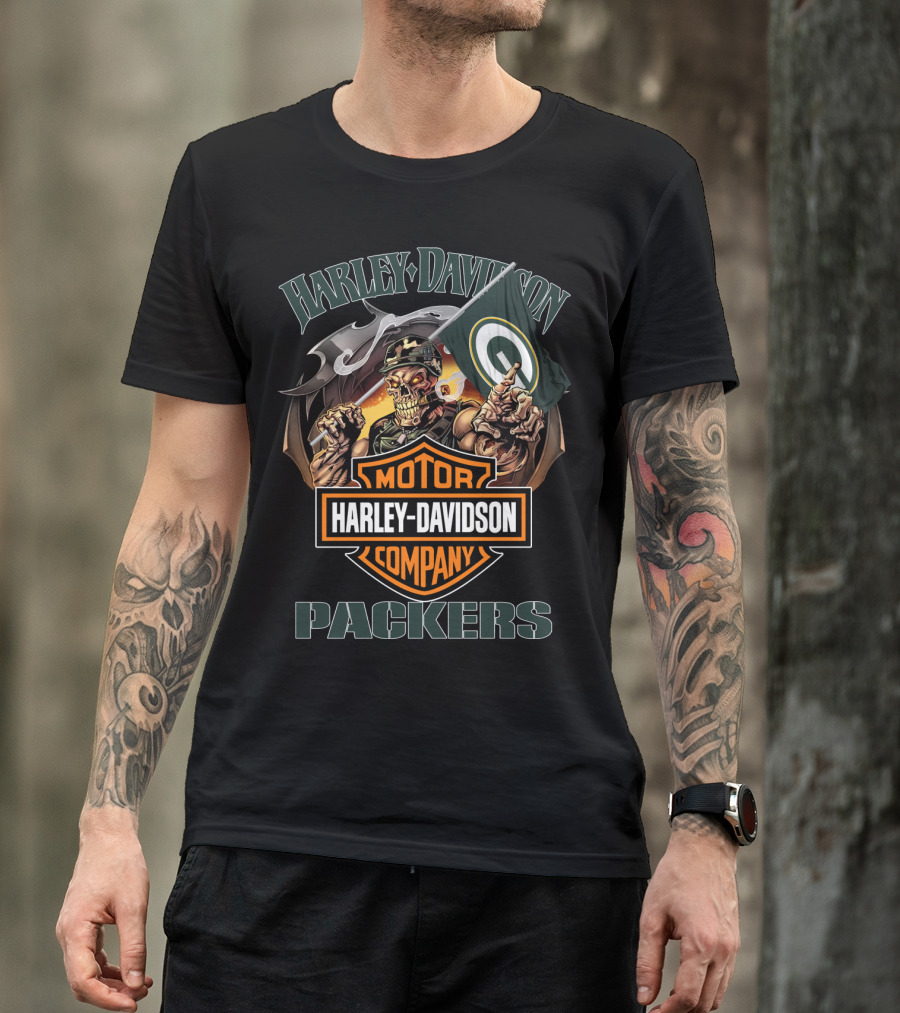Harley Davidson Motor Company Green Bay Packers T-Shirt