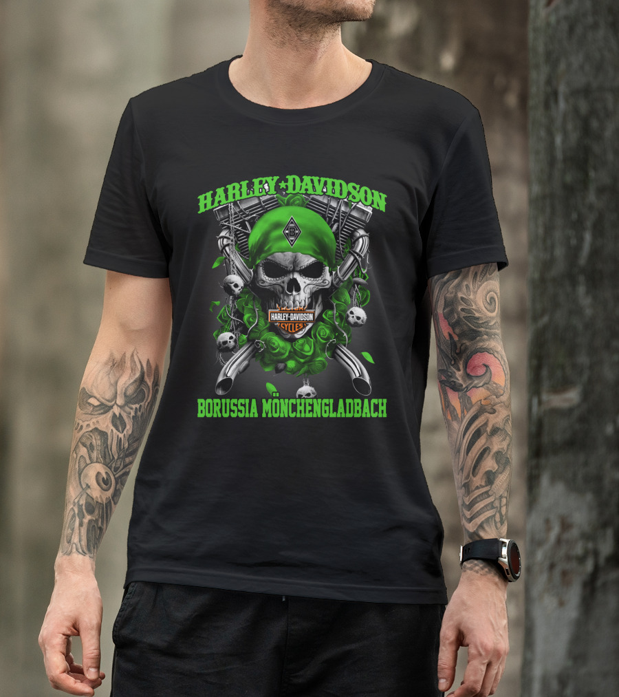 Harley Davidson Borussia Mönchengladbach Skull T-Shirt