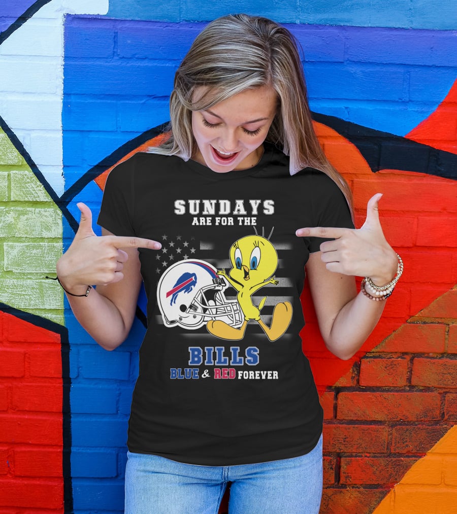 Sundays Are For The Bills Blue & Red Forever T-Shirt
