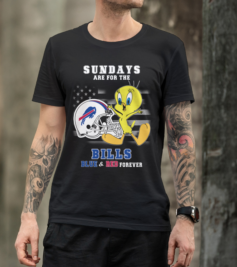 Sundays Are For The Bills Blue & Red Forever T-Shirt