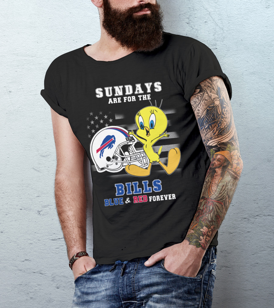 Sundays Are For The Bills Blue & Red Forever T-Shirt