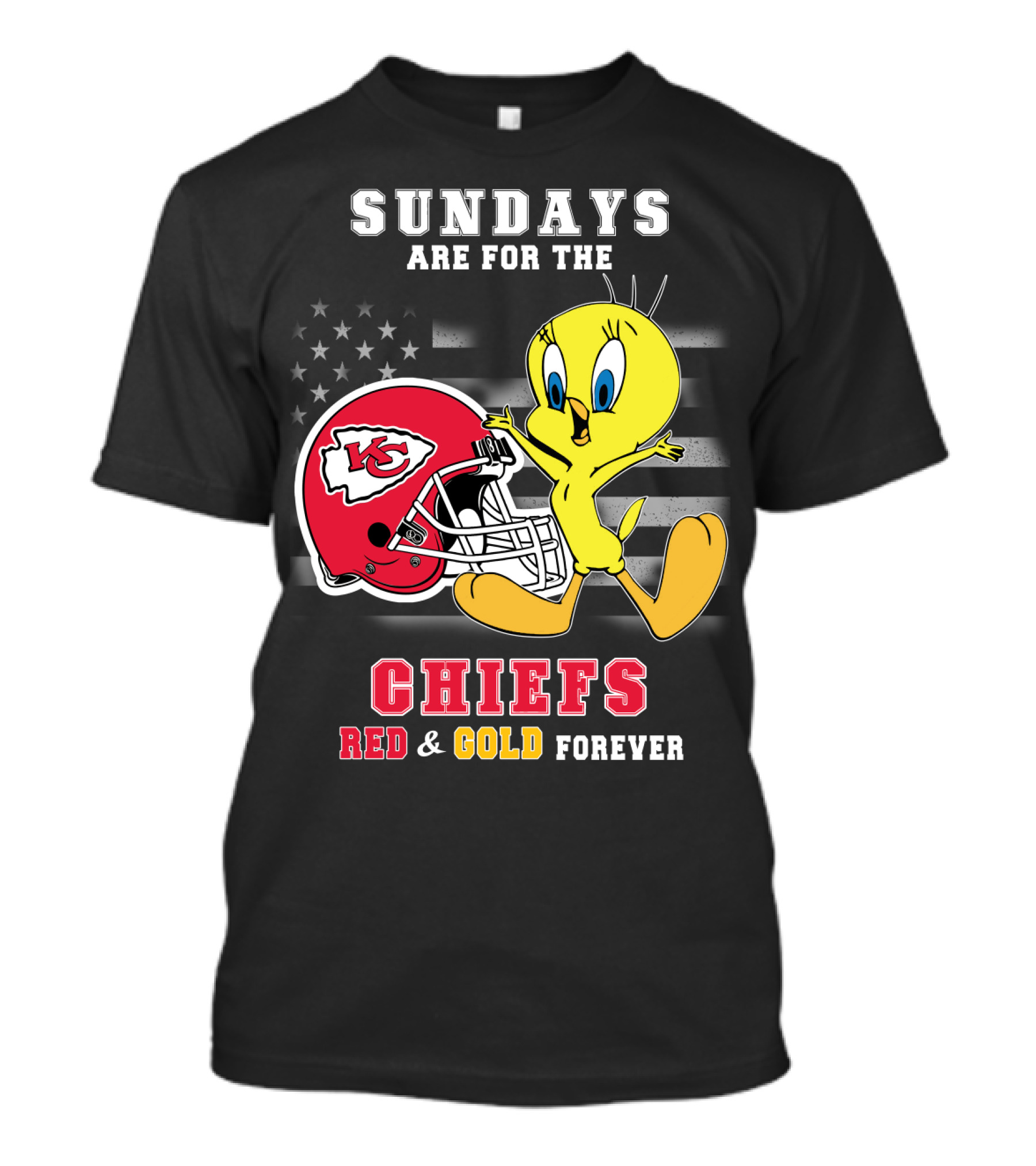 Sundays Are For The Chiefs Red & Gold Forever T-Shirt