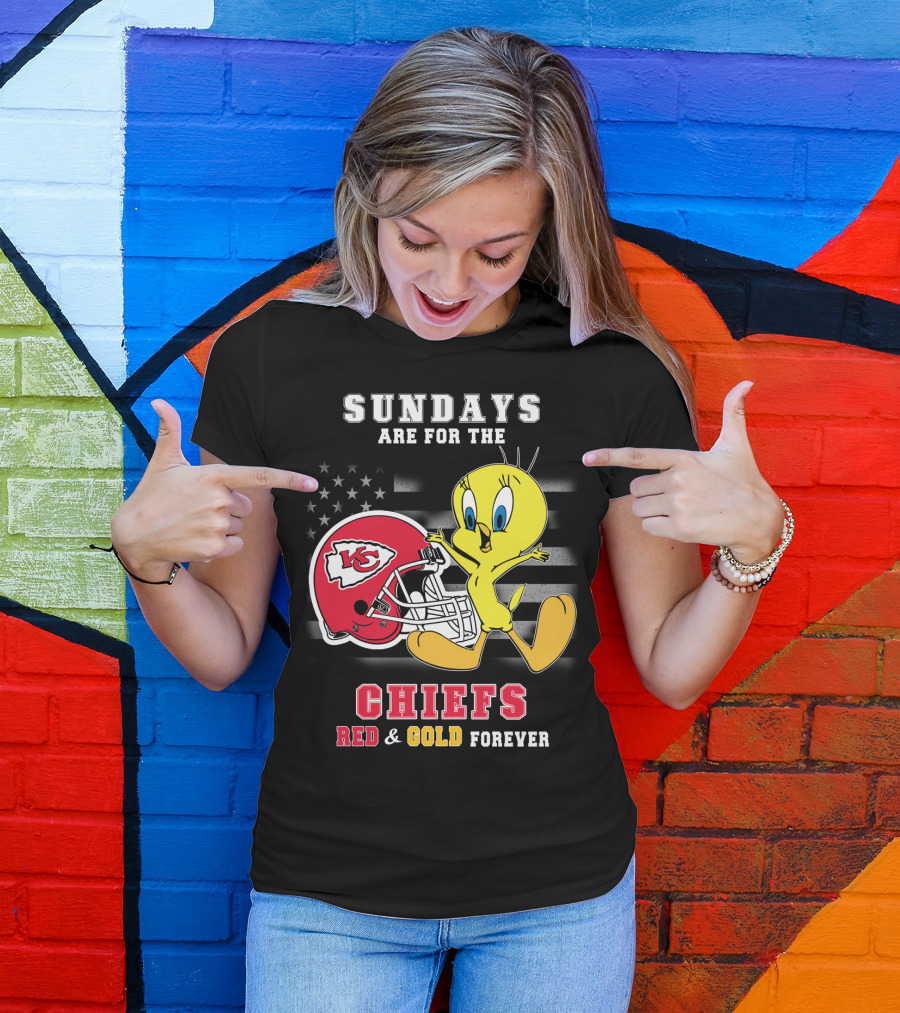Sundays Are For The Chiefs Red & Gold Forever T-Shirt