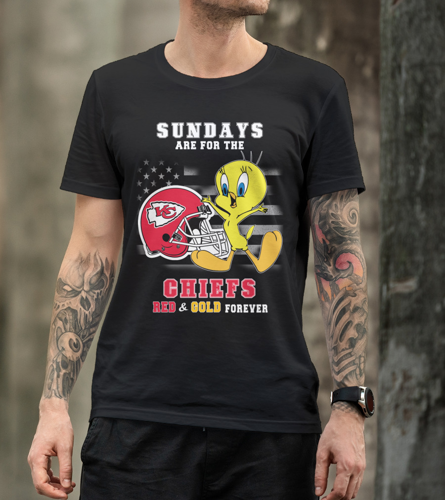 Sundays Are For The Chiefs Red & Gold Forever T-Shirt