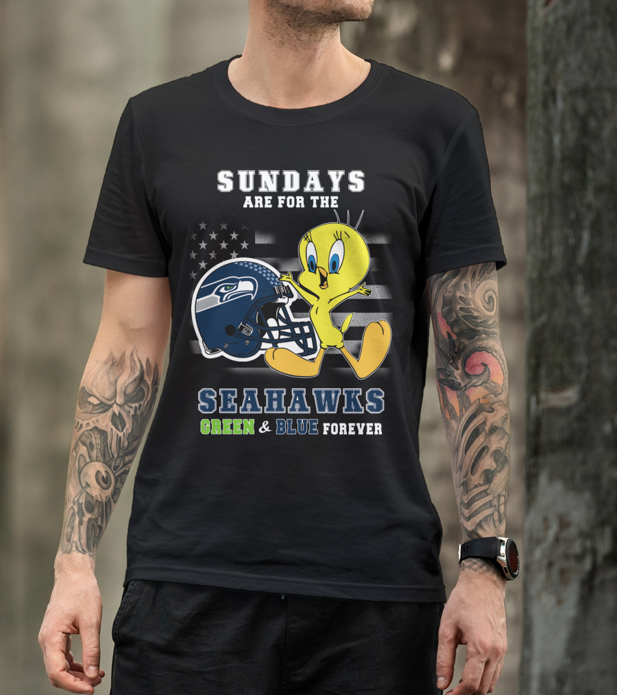 Sundays Are For The Seahawks Green And Blue Forever T-Shirt