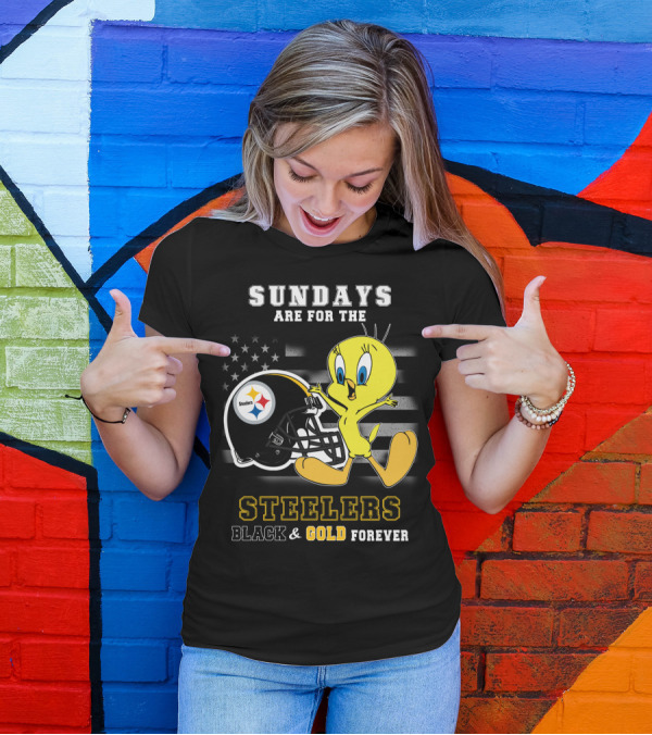 Sundays Are For The Steelers Black And Gold Forever T-Shirt