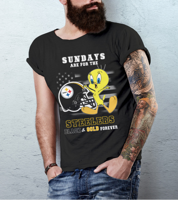 Sundays Are For The Steelers Black And Gold Forever T-Shirt