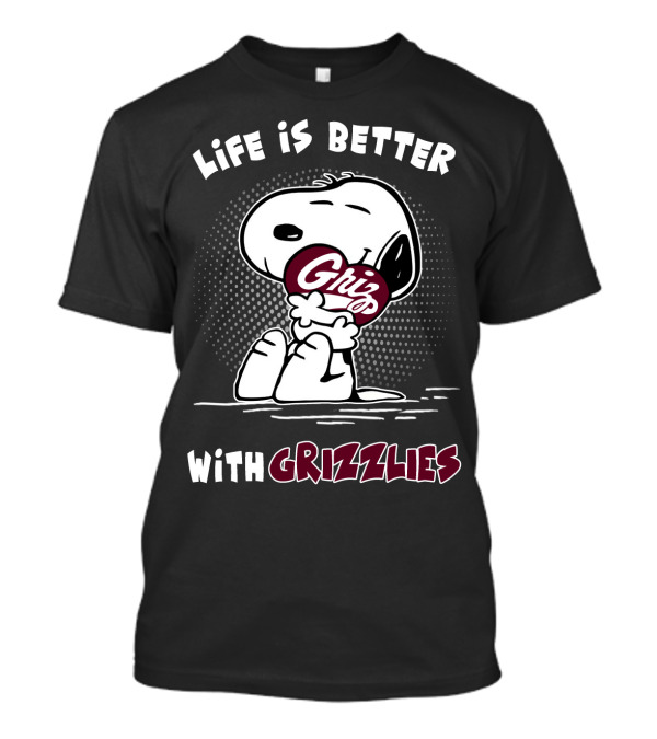 Life Is Better With Grizzlies Snoopy Hug T-Shirt