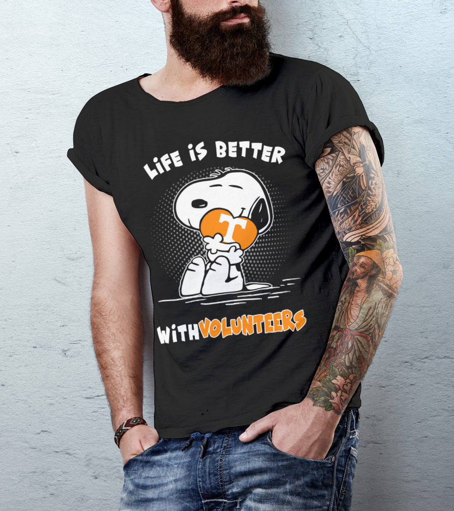 Life Is Better With Volunteers Snoopy Tennessee T Hug T-Shirt