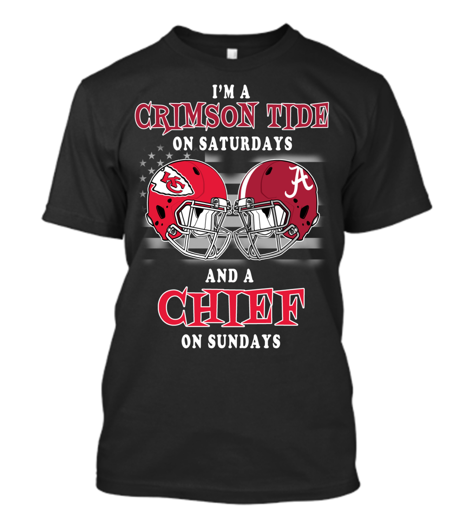 I'm A Crimson Tide On Saturdays And A Chief On Sundays T-Shirt
