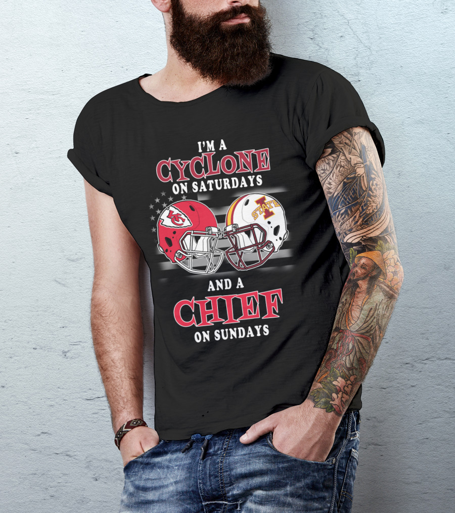I'm A Cyclone On Saturdays And A Chief On Sundays T-Shirt