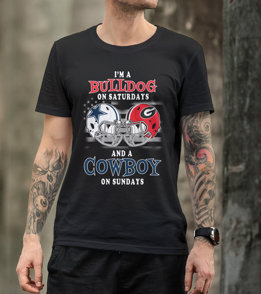 I'm A Bulldog On Saturdays And A Cowboy On Sundays T-Shirt