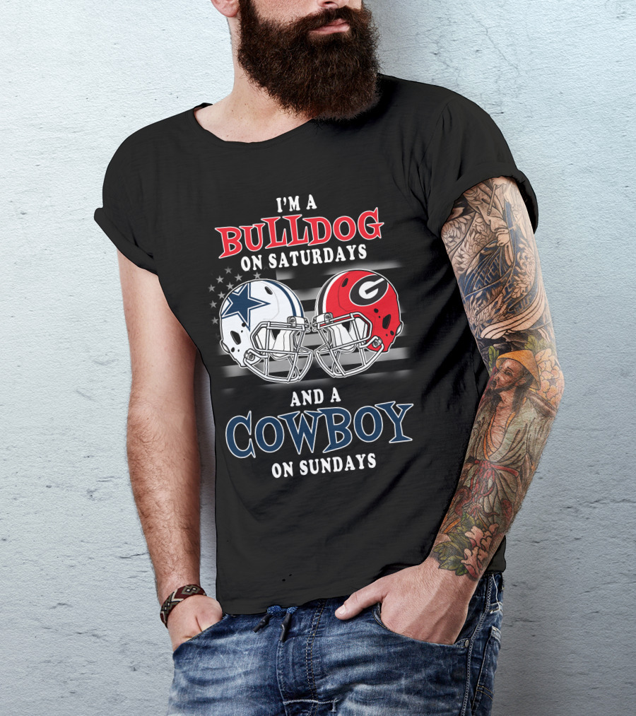 I'm A Bulldog On Saturdays And A Cowboy On Sundays T-Shirt