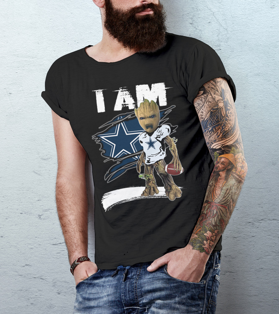 I Am Cowboys Star Fan Graphic Mashup T-Shirt