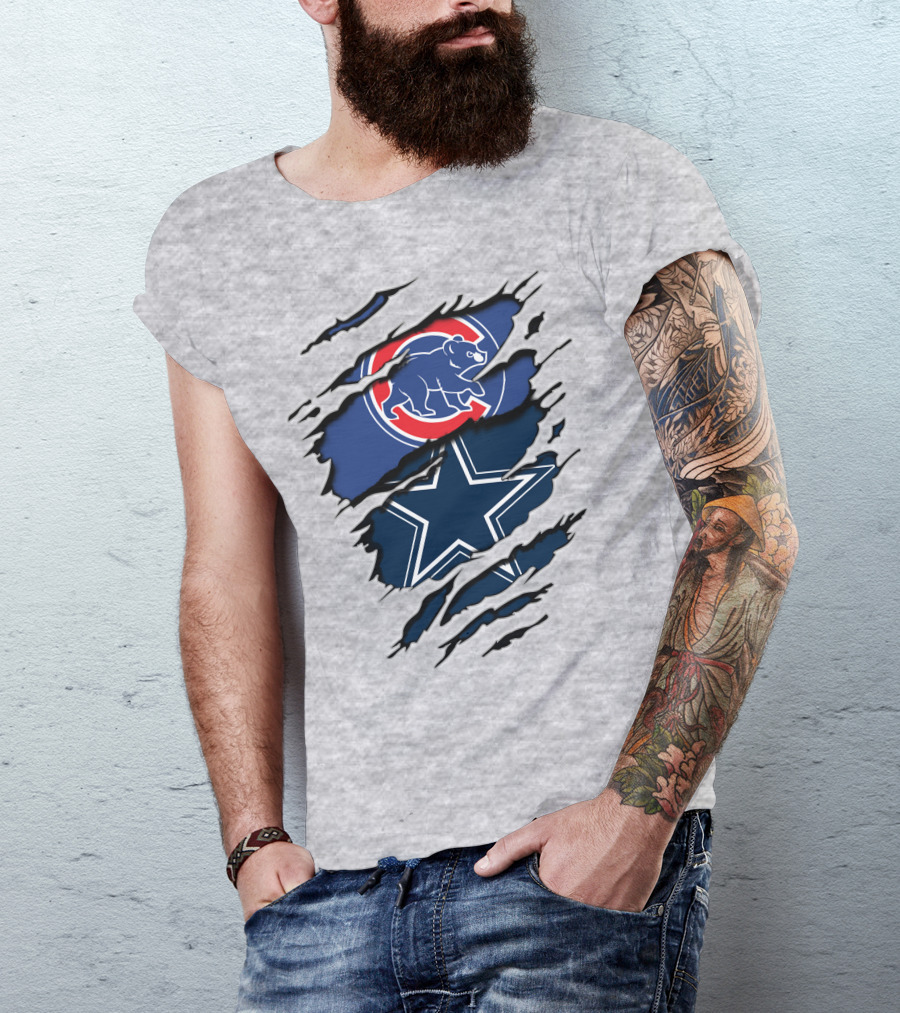 Chicago Cubs Dallas Cowboys Rip T-Shirt
