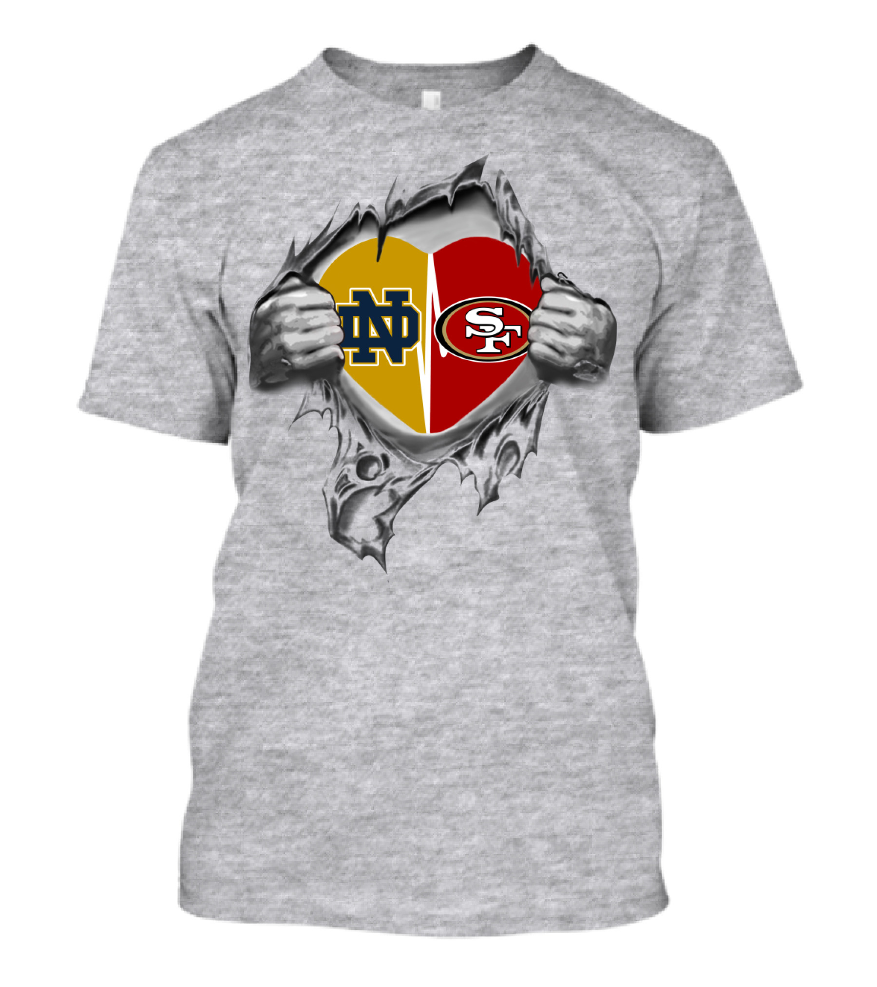 Notre Dame 49ers Heart T-Shirt