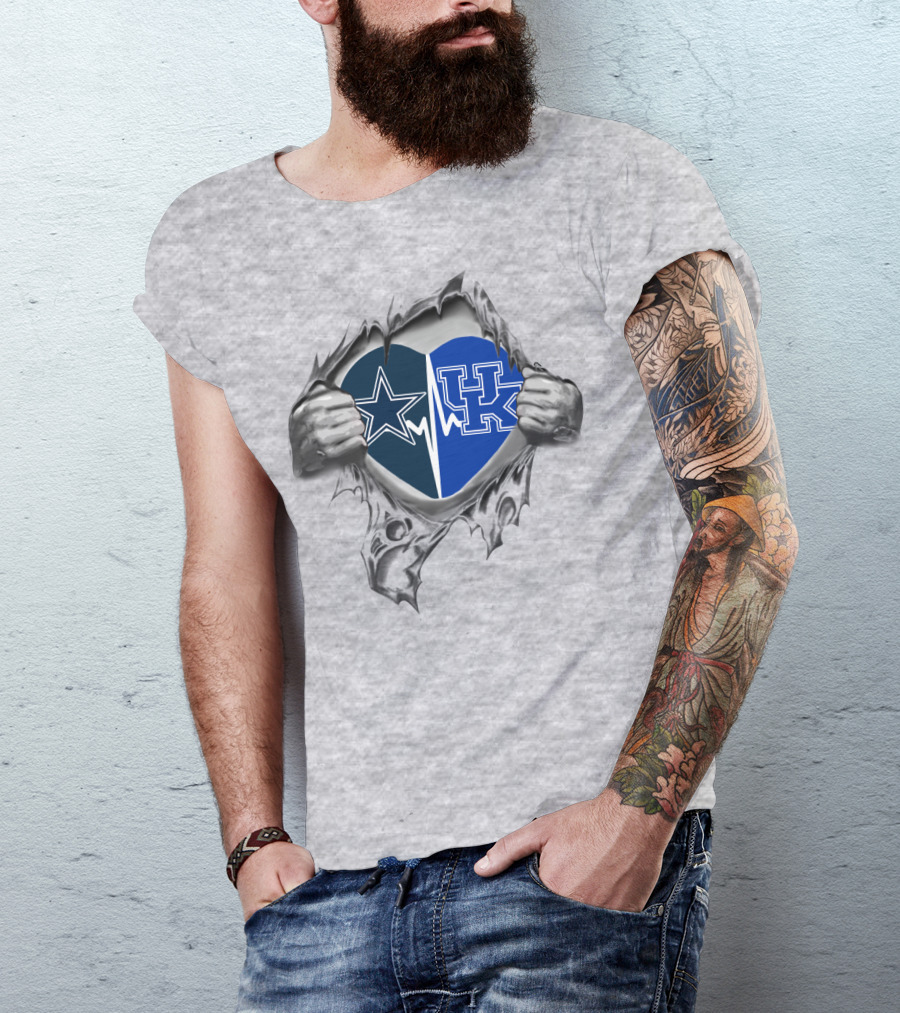 Cowboys Kentucky Heartbeat Star UK Wildcat Pride T-Shirt