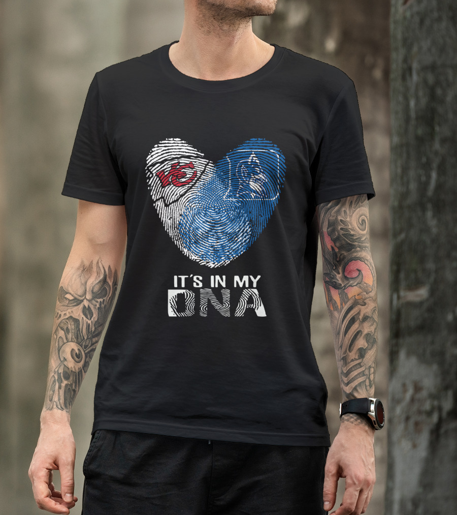 Chiefs Duke It's In My Dna Fingerprint Heart T-Shirt