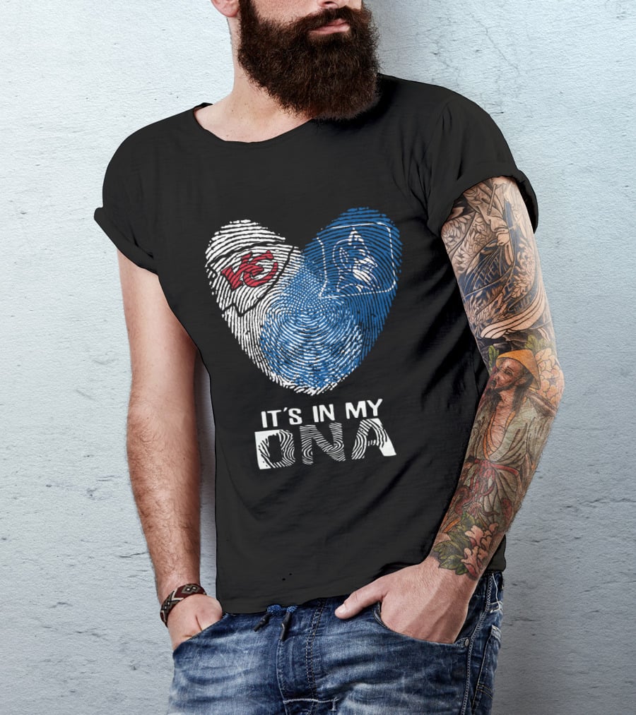 Chiefs Duke It's In My Dna Fingerprint Heart T-Shirt