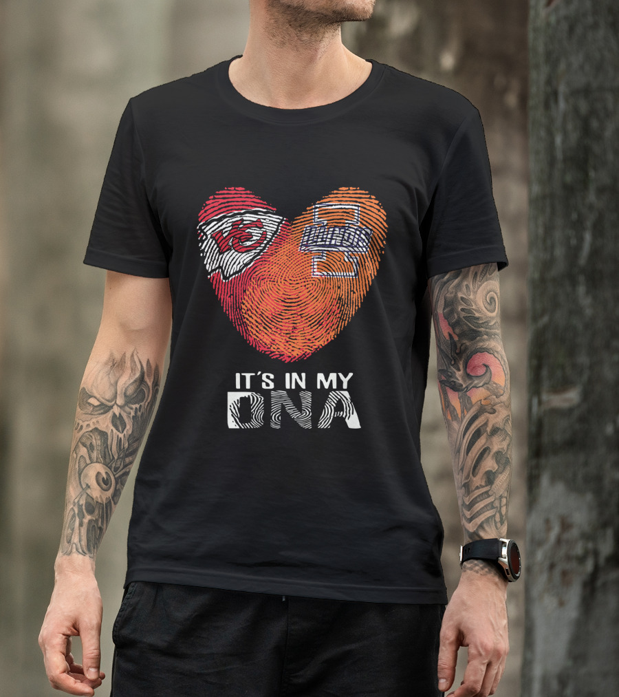 Chiefs Illinois It's In My DNA Fingerprint Kansas City Football T-Shirt