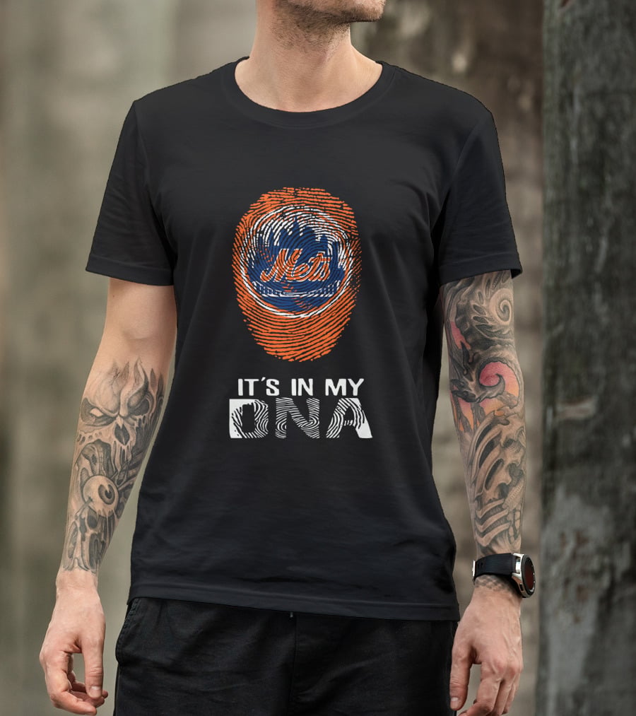 Mets It's In My DNA Fingerprint T-Shirt