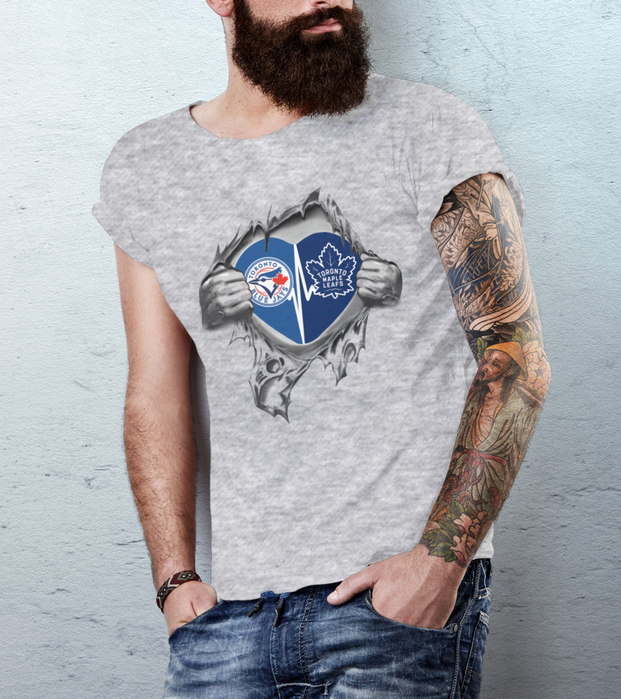 Toronto Blue Jays Toronto Maple Leafs Heart Loyal Fans T-Shirt