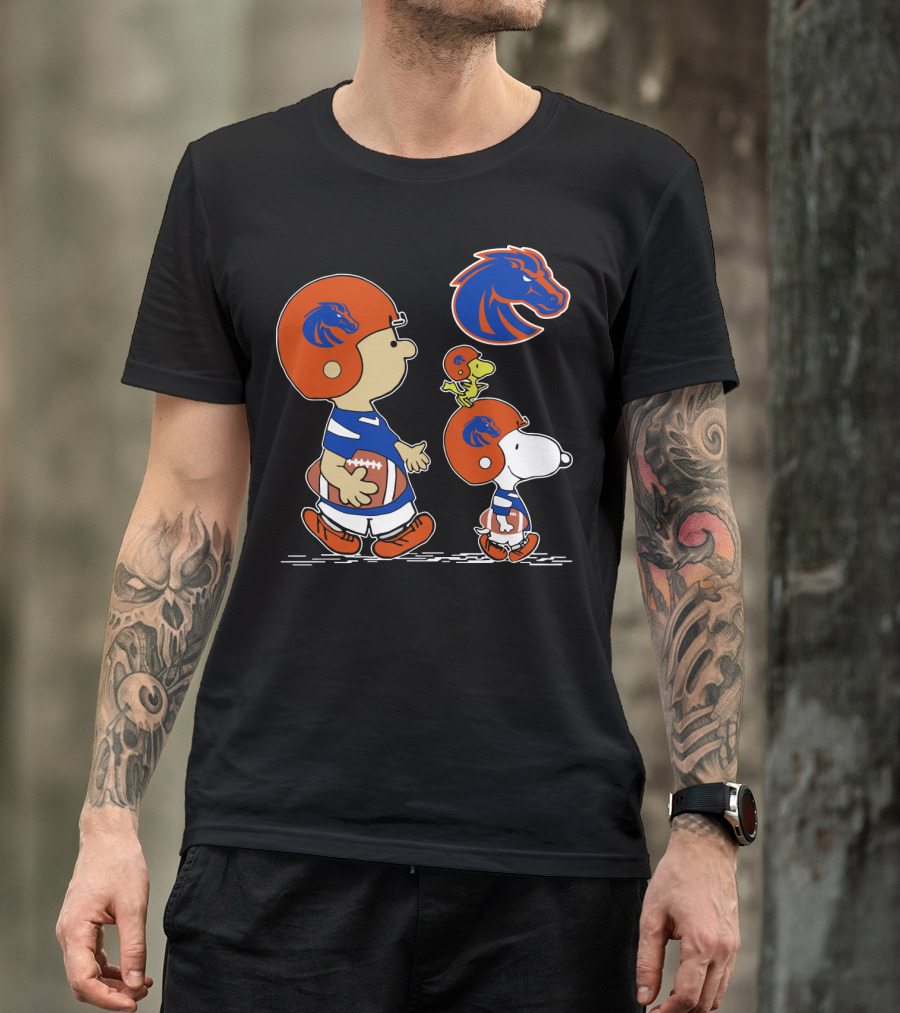 Boise State Broncos Snoopy And Friends Football Team Spirit T-Shirt