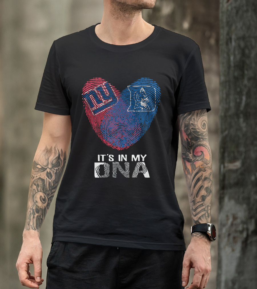 It's In My DNA Giants Duke Fingerprint Heart T-Shirt