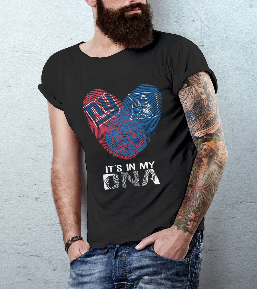 It's In My DNA Giants Duke Fingerprint Heart T-Shirt