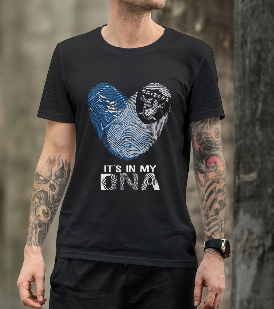 Raiders Duke It's In My DNA Fingerprint Heart T-Shirt